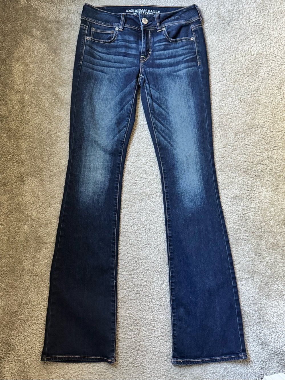 American Eagle Outfitters Women’s Dark Blue kick boot; size 2